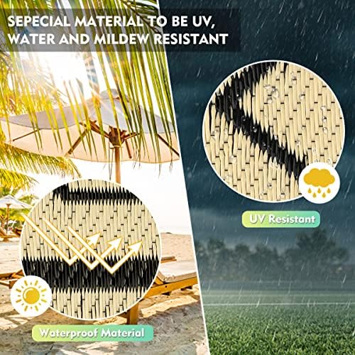 fifame 9x18 Outdoor Rug, Plastic Woven Patio Mat, Waterproof RV Camping Rug - Image 5