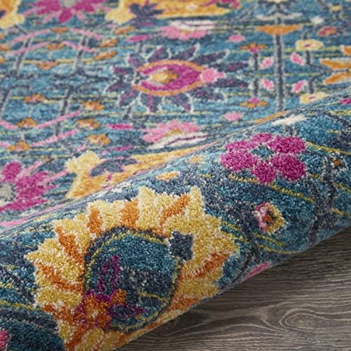 Nourison Home Passion Denim 5' x Round Area Rug - Easy Clean, Non Shedding, Bed Room, Living Room, Dining Room, Kitchen (5' x Round) - Image 6