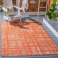 SAFAVIEH Washable Rug Outdoor Courtyard Collection - 8' x 10', Orange & Ivory, Non-Shedding & Easy Cleaning, Ideal for Patio, Backyard, Mudroom, DIning Space (CY8451-52821) by Unknown