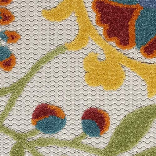 Nourison Home Aloha Ivory Multicolor 2'3" x 10' Area Rug - Easy Clean, Non Shedding, Bed Room, Living Room, Dining Room, Kitchen (10' Runner) - Image 6