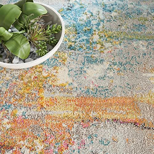 Nourison Home Celestial Sealife 10' x Round Area Rug - Easy Clean, Non Shedding, Bed Room, Living Room, Dining Room, Kitchen (10' x Round) - Image 4