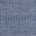 Eyely Moroccan Woven Square Rug 6X6 Navy/Light Gray, Indoor Outdoor Rug by eyely