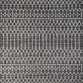 Eyely Moroccan Textured Weave Square Rug 3X3 Black/Gray, Indoor Outdoor Rug by eyely