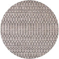 Eyely Moroccan Woven Round Rug 3 Ft Natural/Black, Indoor Outdoor Rug by eyely