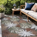 Luul Home Floral Indoor Outdoor Rugs 6x9 Large Area Rug for Living Room, Patio Decor, Kitchen, and Entryway Rug, Washable Stain Resistant Outside Carpet Brown 6 x 9 by Unknown