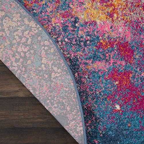 Nourison Home Passion Sunburst 8' x Round Area-Rug, Modern, Abstract, Easy-Cleaning, Non Shedding, Bed Room, Living Room, Dining Room, Kitchen, (8' Round) - Image 5