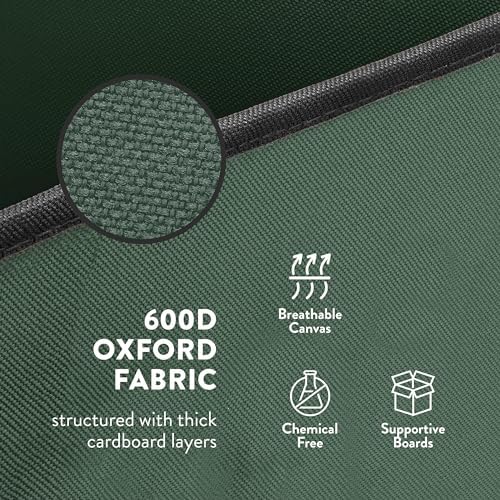 ZOBER Christmas Ornament Storage Box - Stores 64 Ornaments - Non-Woven, Tear- Proof Christmas Ornament Storage Containers - 3 Inch Cube Compartments - Green (Pack of 2) - Image 3