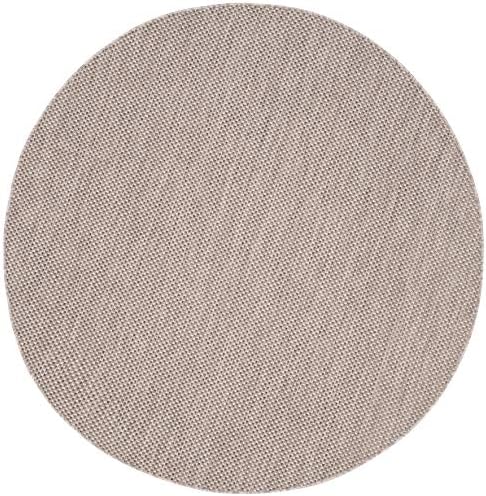 SAFAVIEH Washable Rug Outdoor Courtyard Collection - 5'3" Round, Beige & Brown, Non-Shedding & Easy Cleaning, Ideal for Patio, Backyard, Mudroom (CY8521-36312) - Image 2