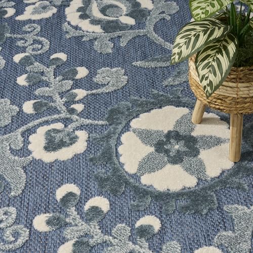 Nourison Home Aloha Blue 7'10" x 10'6" Area Rug - Easy Clean, Non Shedding, Bed Room, Living Room, Dining Room, Kitchen (8' x 11') - Image 4