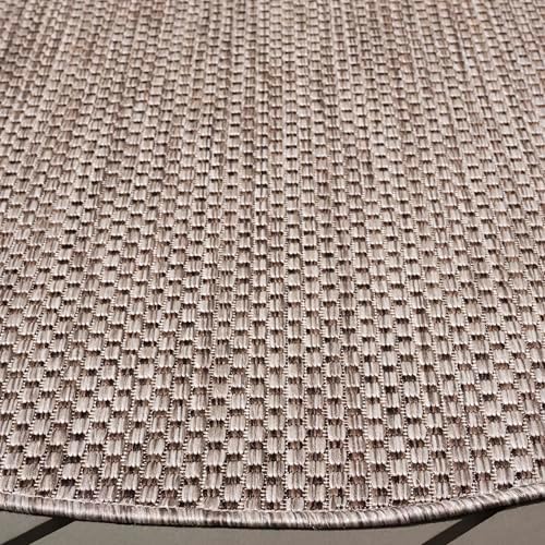 SAFAVIEH Courtyard Collection 4' Round Beige/Brown CY8521 Indoor/ Outside Waterproof Easy cleansingPatio Backyard Mudroom Area Mat - Image 2