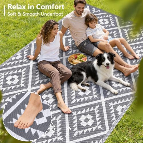 COOLTOP Outdoor Rug 9x12, Waterproof Outdoor Rugs 9x12 for Patios Clearance - Image 4