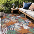 Luul Home Floral Indoor Outdoor Rugs 5x7 Large Area Rug for Living Room, Patio Decor, Kitchen, and Entryway Rug, Washable Stain Resistant Outside Carpet Red 5 x 7 by Unknown
