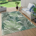 Paco Home Indoor & Outdoor Rug for Patio Jungle Floral Palm Trees Design Green, Size: 4' x 5'7" by PacoHome