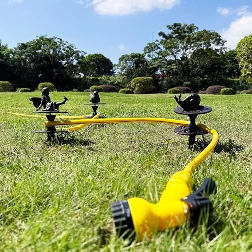 3 Pack Garden Hose Guide Spike, Decorative Hose Guide Support Stakes Antique Heavy Cast Iron Plant Saver Tools for Farm Garden Lawn Yard(Bird Angel Snail) - Image 2