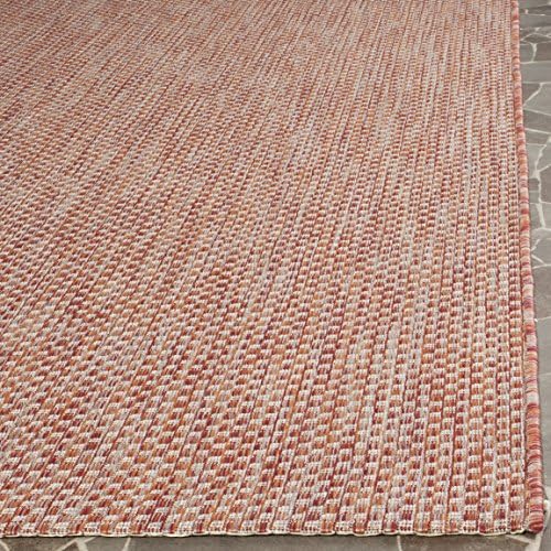 SAFAVIEH Washable Rug Outdoor Courtyard Collection - 2'3" x 14' Runner, Red & Beige, Non-Shedding & Easy Cleaning, Ideal for Patio, Entryway, Mudroom, Hallway, Kitchen (CY8521-36521) - Image 4