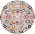 Nourison Home Passion Silver 8' x Round Area Rug, Boho, Moroccan, Bed Room, Living Room, Dining Room, Kitchen, Easy Cleaning, Non Shedding, (8' Round) by NourisonHome