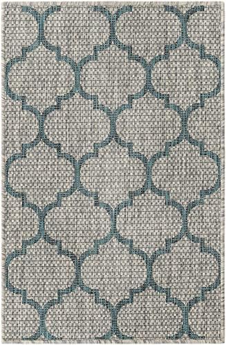 Unique Loom Outdoor Trellis Collection Area Rug (2' x 3' 1" Rectangle, Gray/ Ivory) - Image 3