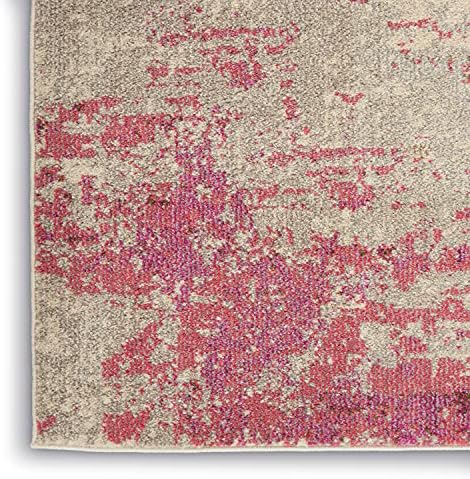 Nourison Home Celestial Modern Abstract Ivory/Pink 2' x 6' Area Rug, Easy Cleaning, Non Shedding, Bed Room, Living Room, Dining Room, Kitchen (2x6) - Image 5