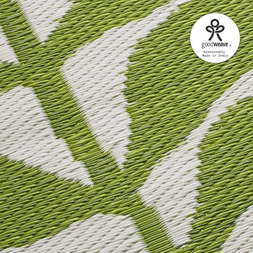 Fab Habitat Outdoor Rug - Waterproof, Fade Resistant, Crease-Free - Premium Recycled Plastic - Tropical Leaf Botanical - Patio Porch Balcony Deck - Hilo - Green - 8 x 10 ft - Image 6