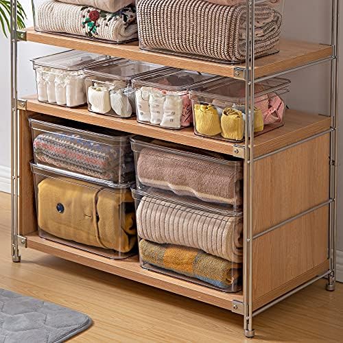 Storage Bin Organizer | Storage Organizing Container (Lid Not Included), 17 Liter, Set of 4, Clear - Image 4