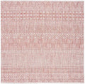 SAFAVIEH Washable Rug Outdoor Courtyard Collection - 6'7" Square, Beige & Rust, Non-Shedding & Easy Cleaning, Ideal for Patio, Backyard, Mudroom (CY8196-36512) by Unknown