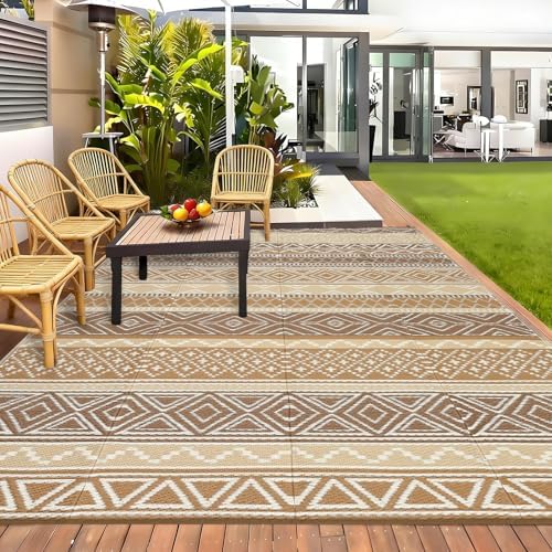 GAOMON Outdoor Rug 8x10 ft Waterproof Reversible Patio Rug - Image 4