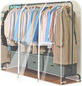 Clothes Rack Cover, Garment Bags, Coat Covers for Closet, Garment Bags for Storage Suits, T-Shirts, Jackets and Coats(Clear,200x50x150cm 9x20x59in) by Unknown