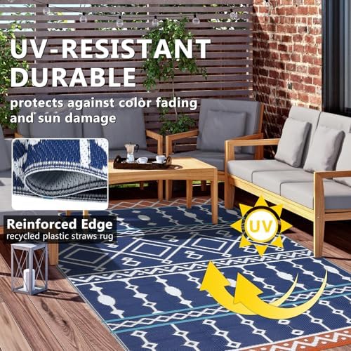 Acekool RV Outdoor Rug 9x18 FT, Waterproof Large Area Plastic Camping Mat - Image 5