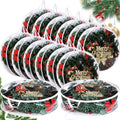Shappy 14 Pieces Wreath Storage Bags 30 Inch Dual Zippers,Clear by Shappy