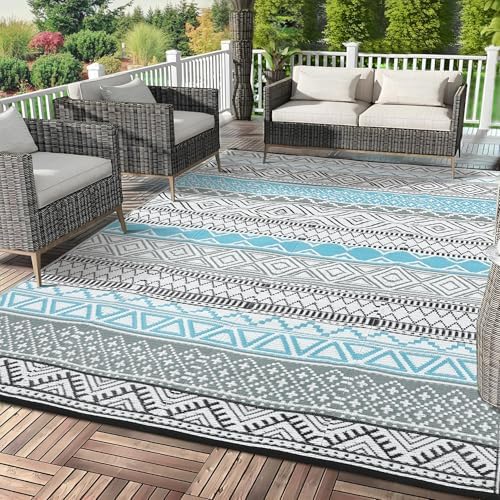 GAOMON Outdoor Rug 9x12 ft Waterproof Reversible Patio Rug by GAOMON
