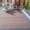 SAFAVIEH Washable Rug Outdoor Courtyard Collection - 6'7" x 9'6", Grey & Brown, Non-Shedding & Easy Cleaning, Ideal for Patio, Backyard, Mudroom (CY8196-36312) by Unknown