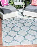 Unique Loom Outdoor Trellis Collection Area Rug (4' 1" x 6' 1" Rectangle, Gray/ Ivory) by UniqueLoom