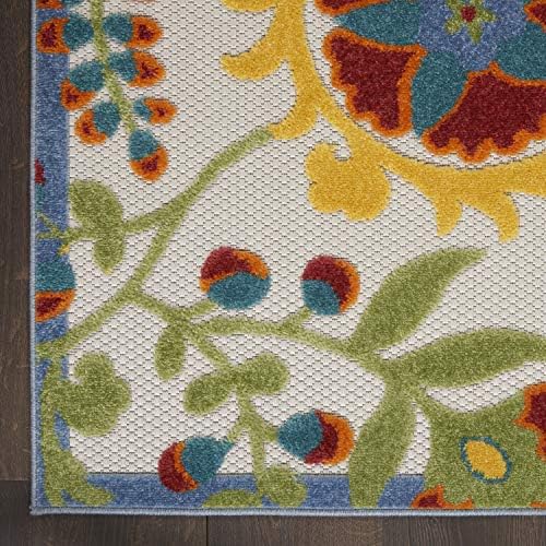 Nourison Home Aloha Ivory Multicolor 2'3" x 8' Area Rug - Easy Clean, Non Shedding, Bed Room, Living Room, Dining Room, Kitchen (8' Runner) - Image 5