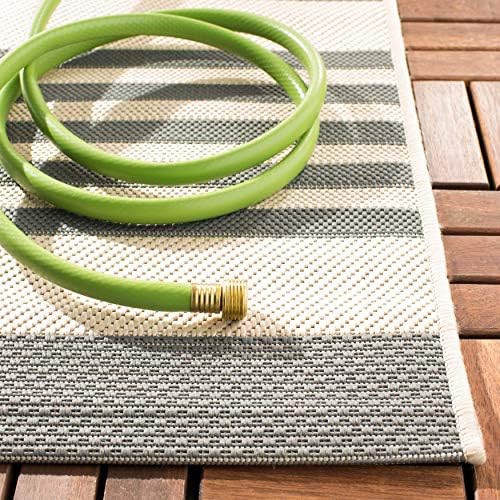SAFAVIEH Courtyard Outdoor Area Rug 8x10, Large Grey & Bone CY6062-236 - Image 4