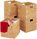 Best Choice Products 13x13in Pack of 5 Cube Storage Baskets, Water Hyacinth Multipurpose Collapsible Organizers, Handwoven Laundry Totes for Laundry, Living Room, Kids Room & Nursery - Natural by BestChoiceProducts