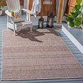 SAFAVIEH Washable Rug Outdoor Courtyard Collection - 9' x 12', Grey & Brown, Non-Shedding & Easy Cleaning, Ideal for Patio, Backyard, Mudroom (CY8196-36312) by Unknown