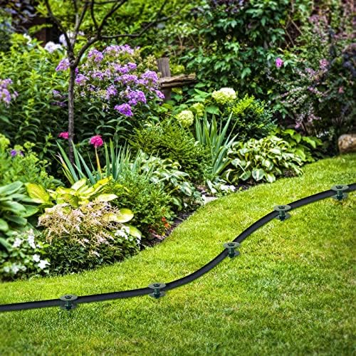 Chumia Garden Hose Guide Stakes, 10 Inch Metal Spike, Dark Green, 12 Pieces - Image 7
