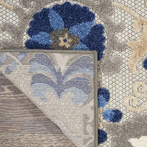 Nourison Home Aloha Natural Blue 2'3" x 10' Area Rug - Easy Clean, Non Shedding, Bed Room, Living Room, Dining Room, Kitchen (10' Runner) - Image 4