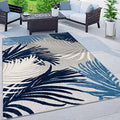 Rugshop Lucca Indoor/Outdoor Contemporary Floral Area Rug Navy 7'10" x 10' by Rugshop