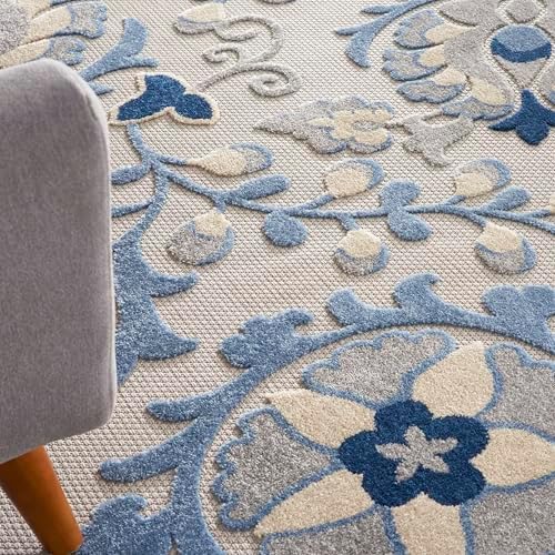 Nourison Home Aloha Blue Grey 12' x 15' Area Rug - Easy Clean, Non Shedding, Bed Room, Living Room, Dining Room, Kitchen (12' x 15') - Image 6