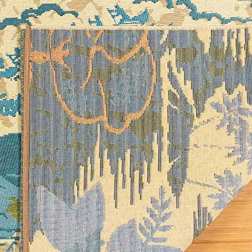 Gertmenian Premium Printed Indoor Outdoor Rugs by Reyn Spooner - 8x10 Ft Large, Soft, Durable, & Washable Tropical Rugs for Deck, Patio or Living Room - Pacific Paradise, Multi - Image 4