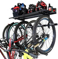 StoreYourBoard Bike Storage Rack with Shelf – Heavy Duty Garage Bike Storage Rack for 5 Bicycles, Adjustable Vertical Bike Rack, Bike Rack Shelf for Helmets & Gear, Holds 300 lbs by StoreYourBoard