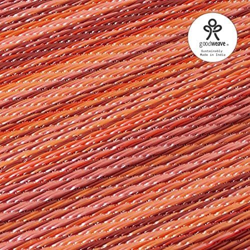 Fab Habitat Striped Outdoor Rug - Waterproof, Fade Resistant, Crease-Free, Reversible - Premium Recycled Plastic - Patio Porch Balcony Deck - Cancun Sunset - 8x10 ft - Image 6