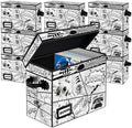 10 Pack Collection Comic Book Storage Boxes, Protector Organizer 15.8" X 7.8" X 11.8" Collapsible Short Box Holds 160-180 Comic Book Heavy Duty Bin Container Holder Shelf by YNSZAS