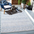 SAFAVIEH Washable Rug Outdoor Courtyard Collection - 6'7" x 9'6", Ivory & Navy, Non-Shedding & Easy Cleaning, Ideal for Patio, Backyard, Mudroom (CY8196-53412) by Unknown