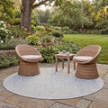 SAFAVIEH Courtyard Outdoor Round Rug 10', Grey & Navy CY8521-36812 by Unknown