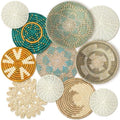 Tatuo 11 Pcs Boho Wall Basket Decor Woven Wall Hanging Art, Bright by Tatuo