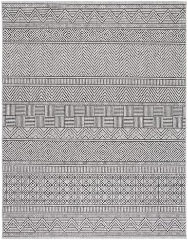 SAFAVIEH Washable Rug Outdoor Courtyard Collection - 9' x 12', Black & Grey, Non-Shedding & Easy Cleaning, Ideal for Patio, Backyard, Mudroom (CY8196-37612) - Image 2