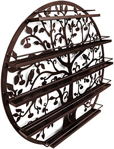 Sorbus Nail Polish Wall Rack, 5-Tier Metal Display, Wall Mounted (Bronze) - Image 3