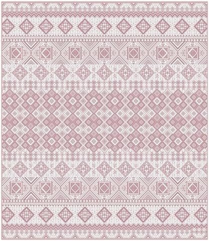 Gertmenian Indoor Outdoor Bohemian Area Rug - 9x13 Extra Large, Fade Resistant, Ideal for High Traffic in Living Room, Bedroom, Patio - Moroccan, Pink, 27108 by Gertmenian